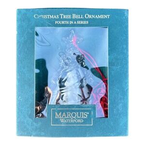 Marquis by Waterford Crystal Christmas Tree Bell Ornament Fourth In A Series